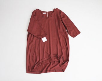 flame neckline dress | cinnamon dress | plus size dress