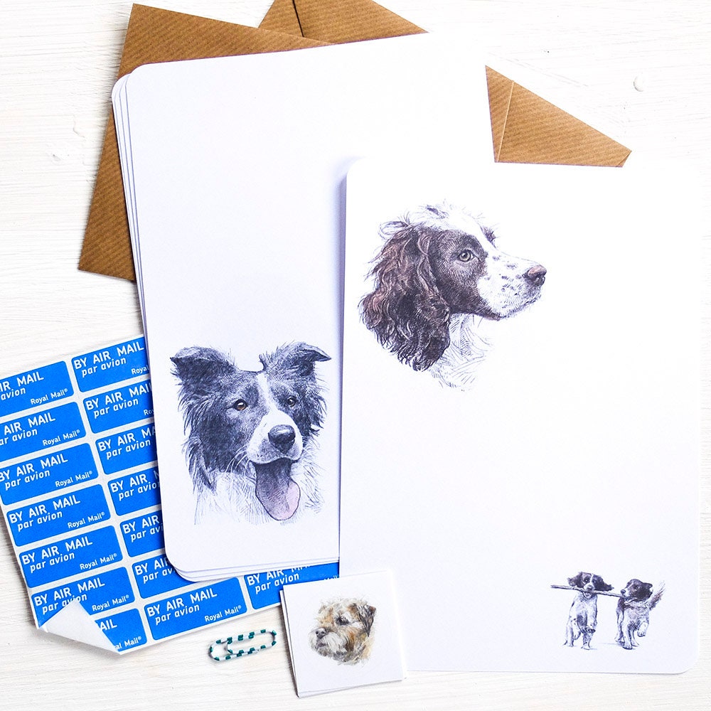 Dogs Letter Writing Set Illustrated Writing Paper