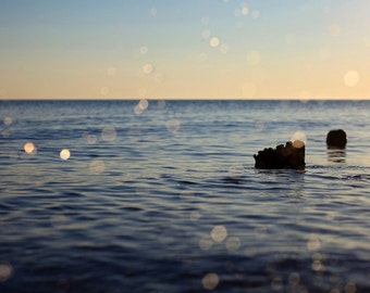 Travel Photo, Travel Photo, Lake Michigan Photo, Beach Photography, Sunrise Photography, Calming Blue Wall Art, Landscape Photography