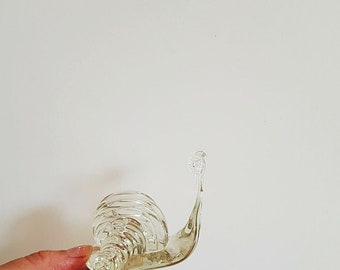 Schnecke Figur Klarglas Figur Terrarium Figur Schnecke sammeln Aquarium Dekor Sammler Glas Kunst transparente Figur Meer Wohnkultur
