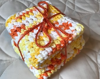 Orange Sorbet Cotton Cloth (Set of 3)