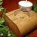 Solid Oak tea light holder