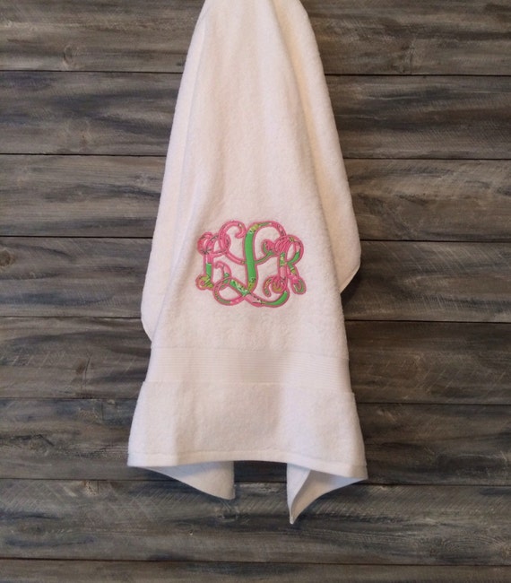 monogram towel lilly pulitzer applique monogram bath sheet monogram bath sheets