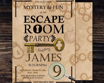 Escape room invite | Etsy