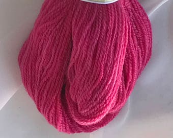 325 yds Hand Dyed Merino 50g Sport Weight Yarn - "Pink Carnation"