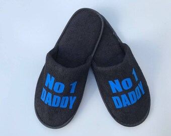 No 1 daddy slippers, no 1 dad slippers,best dad,christmas daddy gift, slippers, dad t-shirt , no 1 dad tshirt , personalised slippers