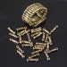 Ring Stretch Band Ring Vintage Brass Beads, 2 gross, J729AG