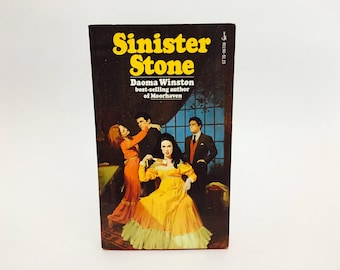 Vintage Gothic Romance Book Sinister Stone by Daoma Winston 1975 Paperback