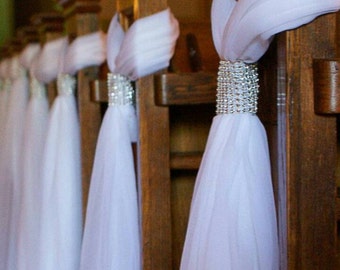 Aisle decorations with bling. Made by a stay at home veteran. Price is for 10.