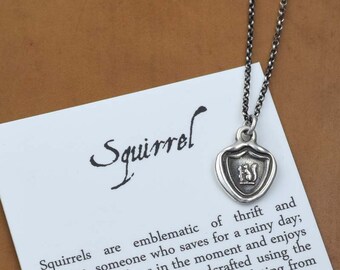 Squirrel Wax Seal Necklace - 259