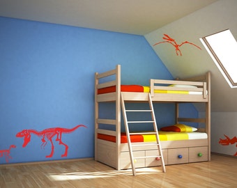 Dinosaur wall decal - set of 4