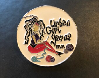 Urban Girl Yarn Logo pin