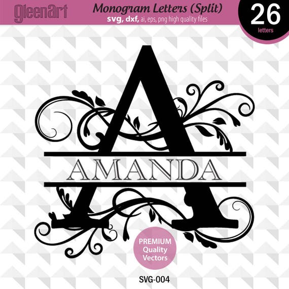 Download Split Monogram font, Monogram svg, Cuttable Split letters, Split alphabet svg, Svg, Monogram ...