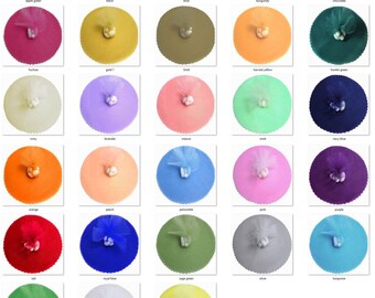 50 Scalloped Tulle Circles 9" Wedding Favor Wrap