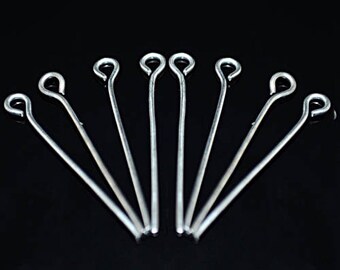 Lot Stainless Steel Eye Pin Eyepin Craft Jewelry Making Repair Finding 5/8"-2" 16 20 30 50MM 21/22 Gauge