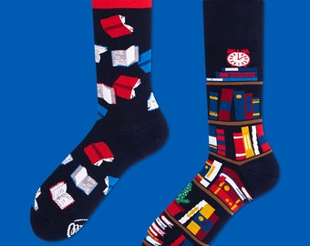 The Book Story Socks | men socks | colorful socks | socks | mismatched socks | womens socks | patterned socks | crazy sock | Many Mornings