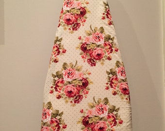 Ironing Board Cover/Roses Ironing Board Cover/Floral Laundry Room Decor/Floral Ironing Board Cover/Red Roses Laundry Decor