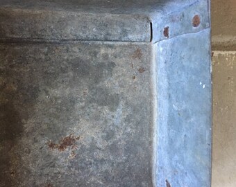 Industrial Zinc Garden Storage Tray 1950's