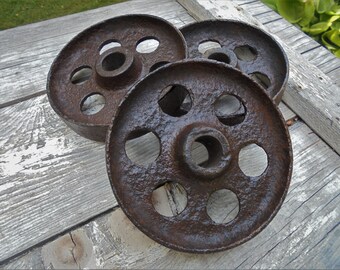 4 3/4" Rusty Wheels Discs Circles, Circles in Circles, Industrial Chic Decor, Steampunk Man Cave Decor, Metal Art Supply, Upcycle Repurpose