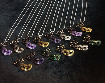 Mardi Gras mask necklaces