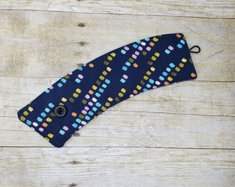 Multi Color Brush Strokes on Navy, Coffee sleeve, Reusable cup cozy, Eco friendly, Coffee cup sleeve, Coffee cozy, cup cozy, cup sleeve