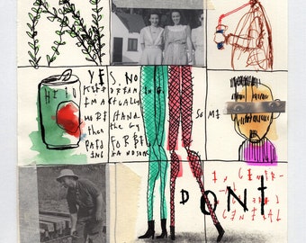 Grid 21 - Original Mixed Media Drawing from Sketchbook