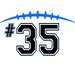 Football Laces with Varsity Numbers (#0-9) digital download cut file for electronic cutting machines - SVG DXF EPS ps Studio3 Studio