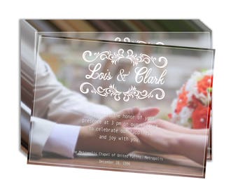 Holding Hands Wedding Invitation- 11in x 8in
