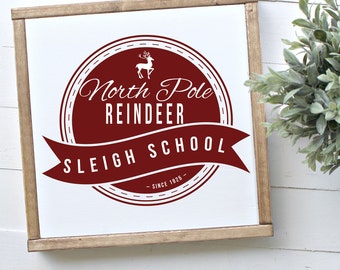 Reindeer Sleigh School SVG