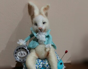 Follow the White Rabbit pincushion