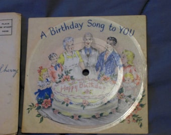 Vintage VOCO Record Greeting Birthday Card 1946