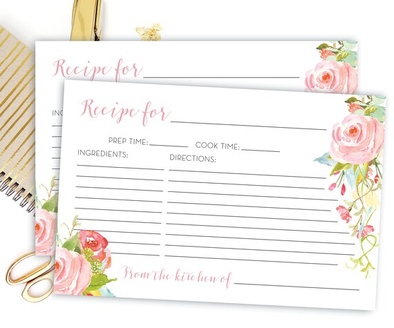 editable recipe cards