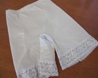 MAD MEN Girdle Satin Girdle Medium Girdle Pinup Girdle White Corset Lerner