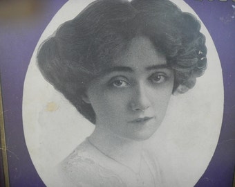 Framed Sheet Music Cover - Just A Gleam Of Heaven In Her Eyes - November 30, 1904
