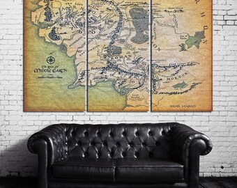 the lord of the rings middle earth wall decor tolkien map canvas middle earth wall decor middle earth canvas middle earth map lotr picture