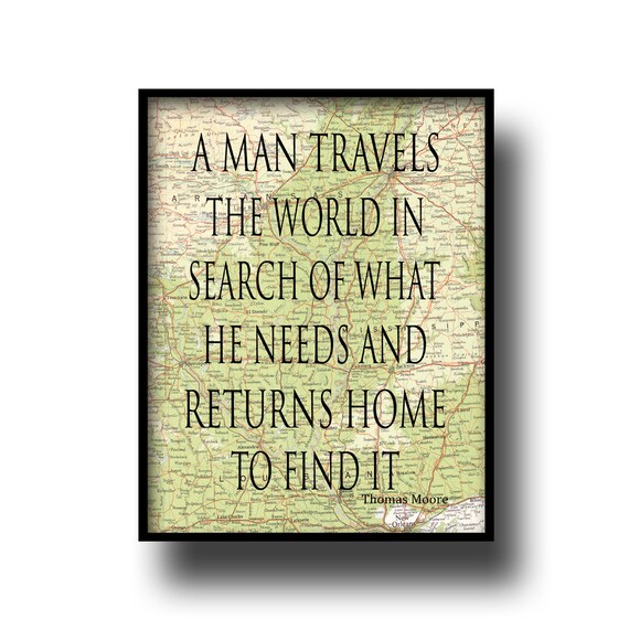 vintage atlas map art print vintage typography quote home