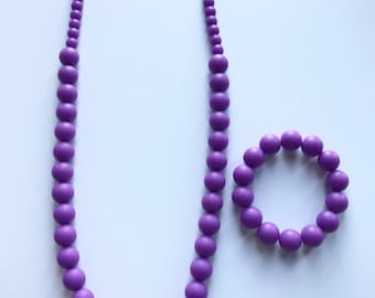 Sale- Dark Purple Pearl Style Set