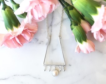 Square Pearl Necklace