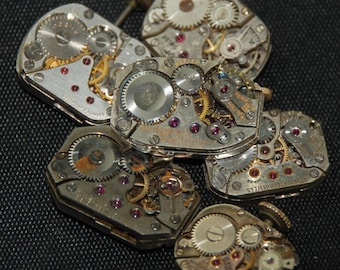 Vintage Antique Watch Movements Steampunk Altered Art RE 52