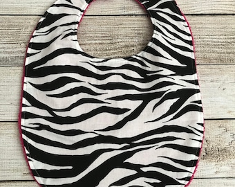 Clearance Sale***Pink Zebra Bib