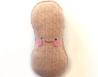 Happy Peanut - Recycled Upcycled Cashmere Sweater Plush Toy