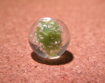 3 beads 12 mm - phorphorescente glass lampwork handmade hand-glow-pistachio-PE257-4