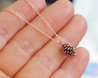 Rose Gold pinecone necklace, mothers necklace,Personalized necklace,best friend necklace,Inspirational Custom Necklace For Mom, mom gift