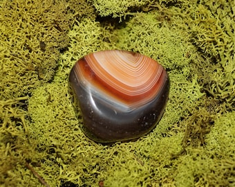 Palm Stone Banded Agate Gemstone Healing Meditation Altar Reiki AP10