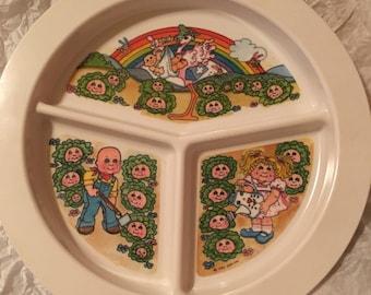 1983 cabbage patch kids divided plate