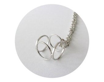 Collana Gioielli Con Ciondolo Cubo In Argento – Girocollo A Catena Semplice, 15+2 Pollici