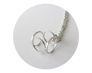 Collana Gioielli Con Ciondolo Cubo In Argento – Girocollo A Catena Semplice, 15+2 Pollici