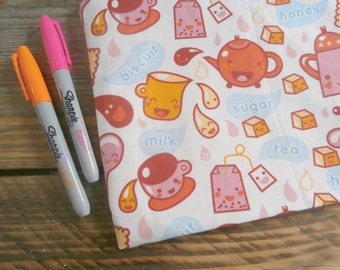 LG Kawaii Tea Party Zipper Pouch / Bag