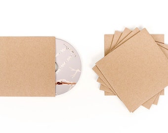 20 Cd Sleeves| Wedding Cd| Wedding Favor| Cd Case| Cd Sleeves| Cd| Kraft Cd Sleeves| Kraft Paper| Kraft Cd Sleeve| Cd Cover| Kraft Sleeve