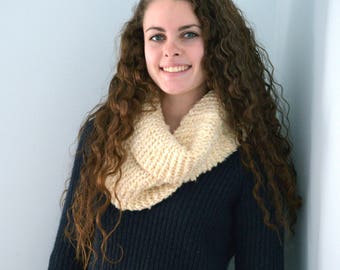 Whimsy White Infinity Scarf